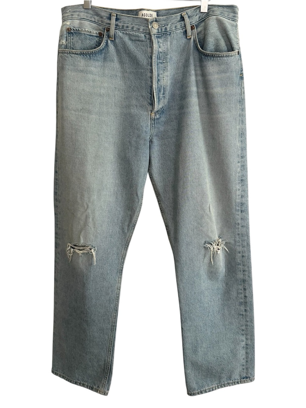 Agolde Jeans 90's Organic Cotton Jeans Size 32 Button Fly Distressed